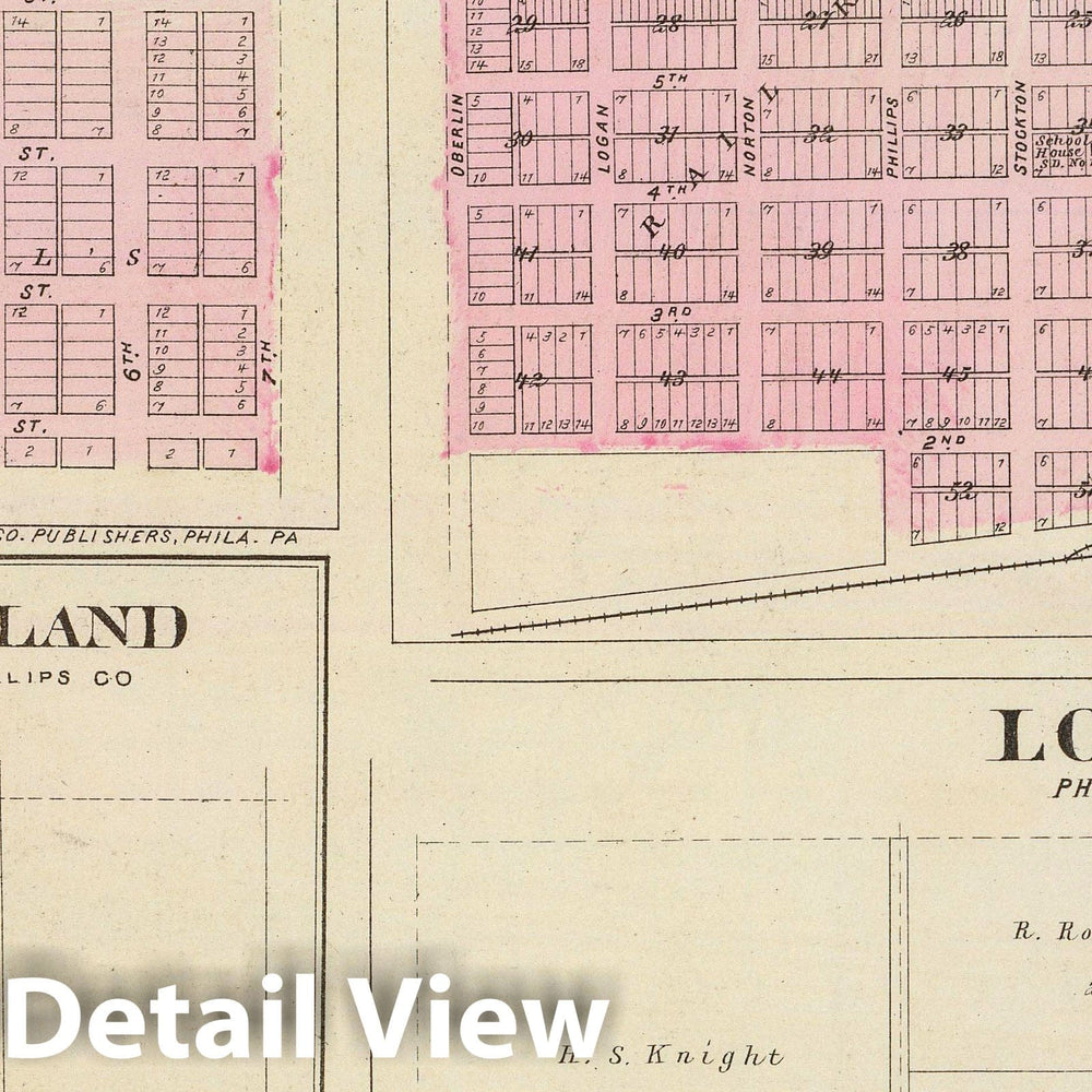 Historic Wall Map : 1887 Phillipsburg, Marvin, Long Island, Logan. - Vintage Wall Art