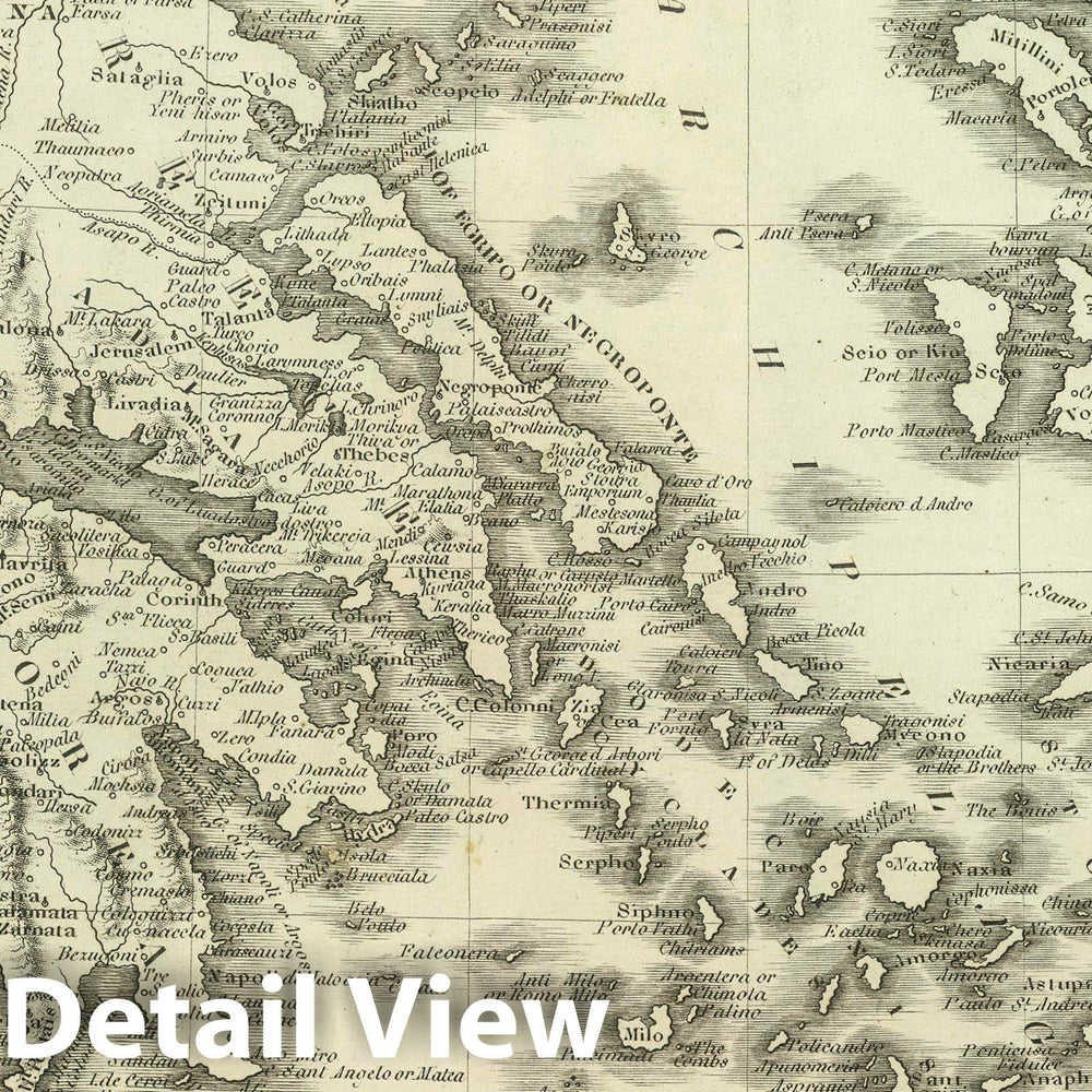 Historic Map : 1824 Greece. - Vintage Wall Art