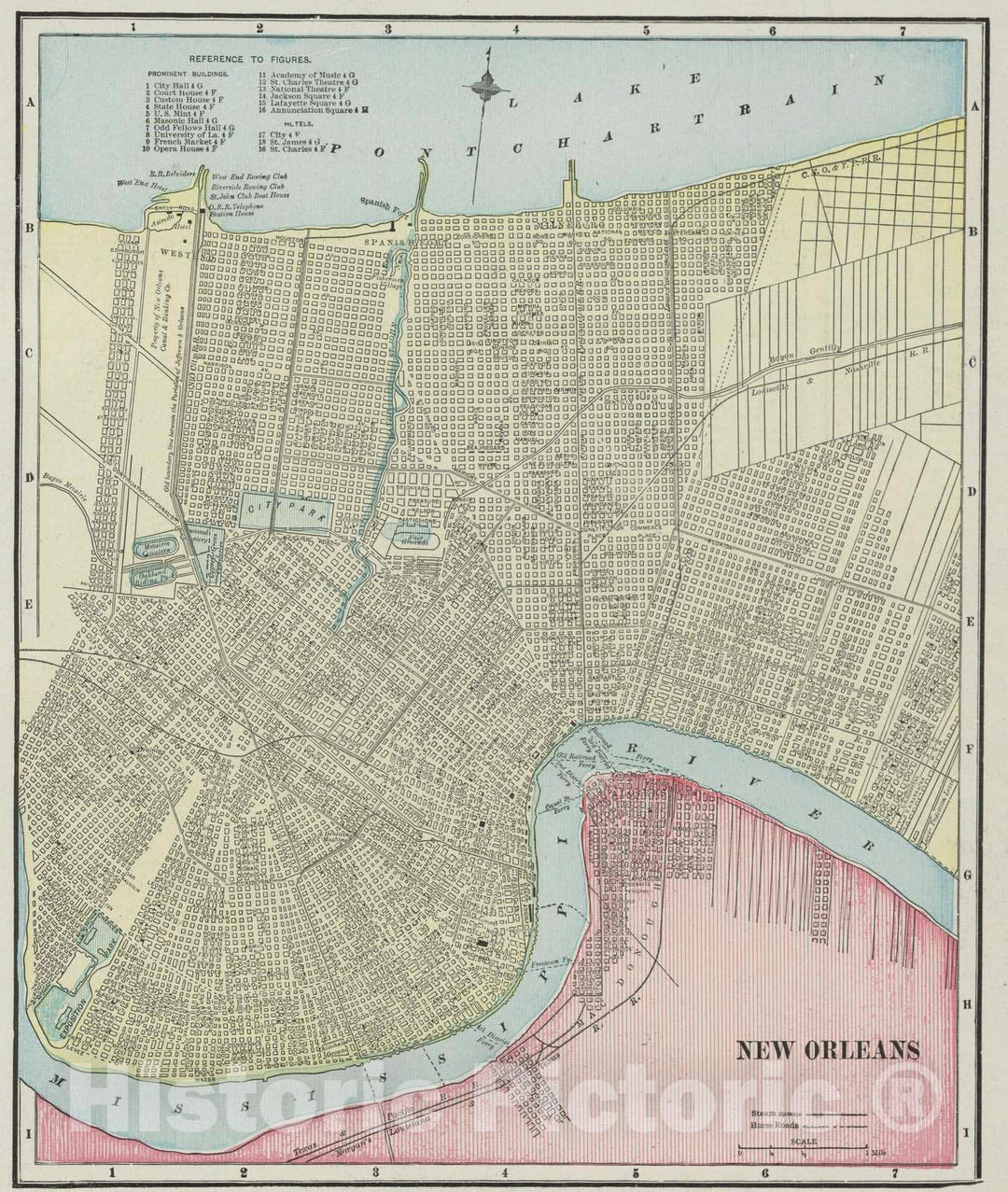 Historic Map : 1901 New Orleans. - Vintage Wall Art