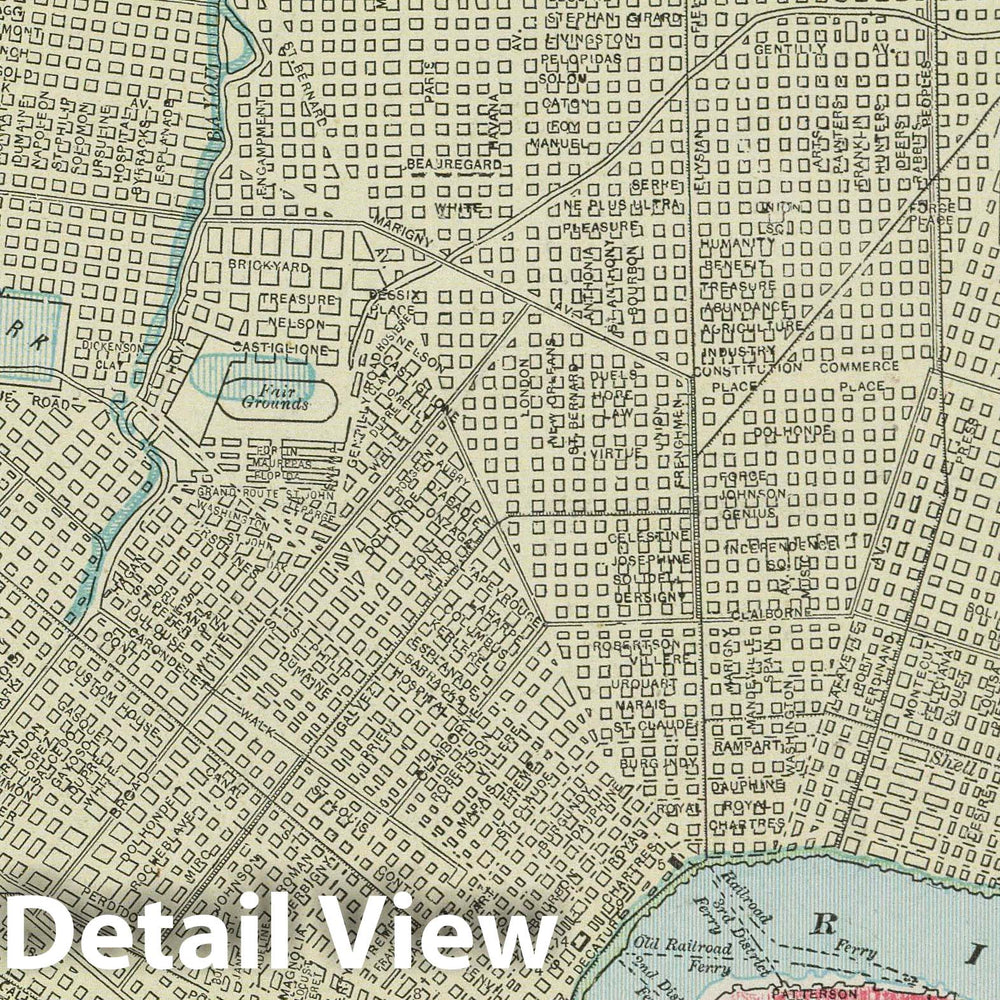 Historic Map : 1901 New Orleans. - Vintage Wall Art