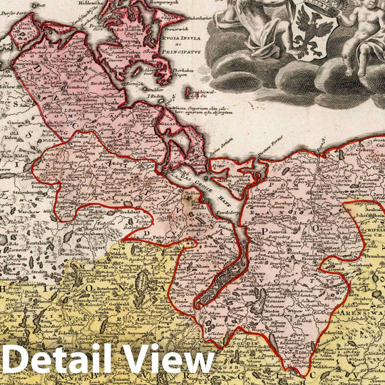 Historic Map : Brandenburg , Germany 1752 Tabula Marchionatus Brandenburgici et Ducatus Pomeraniae. , Vintage Wall Art