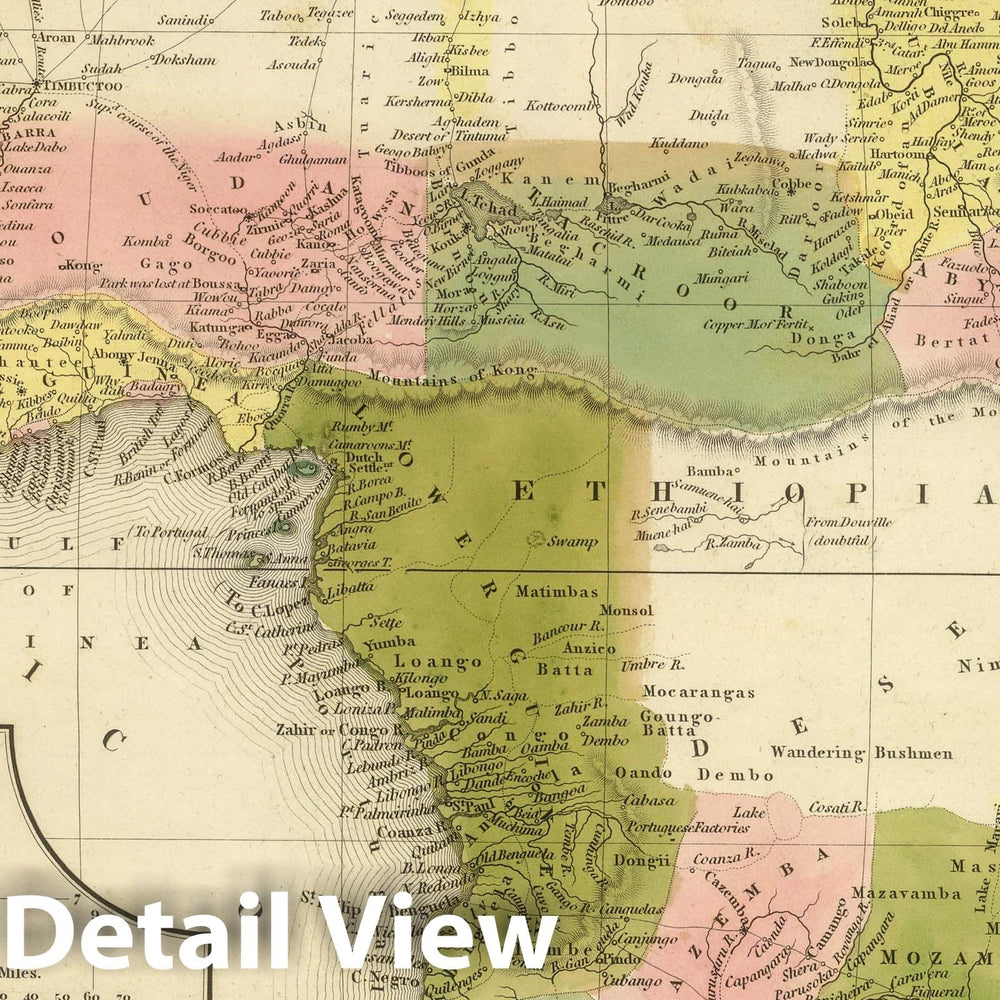 Historic Map : 1845 Africa. v2 - Vintage Wall Art