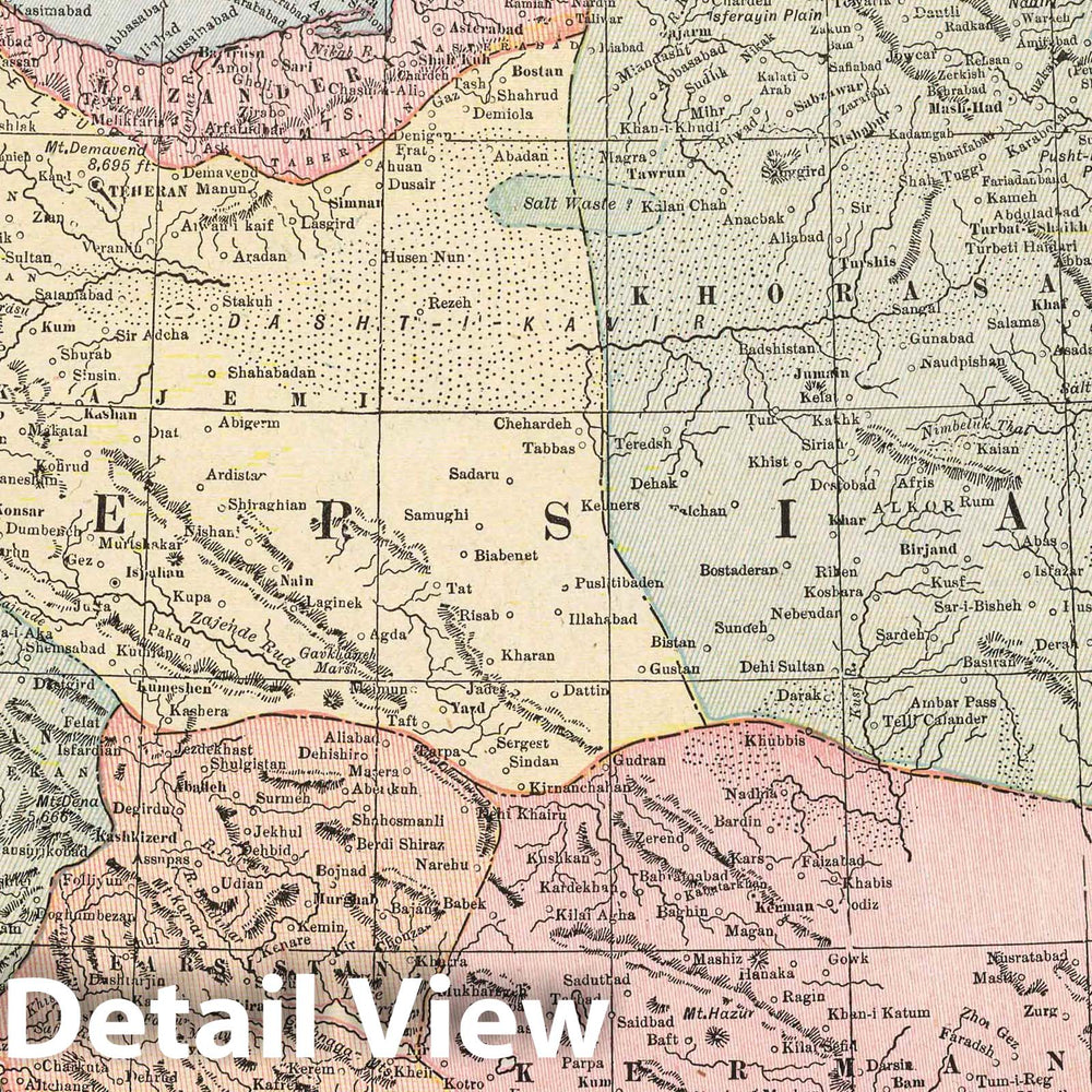 Historic Map : 1901 Persia - Vintage Wall Art