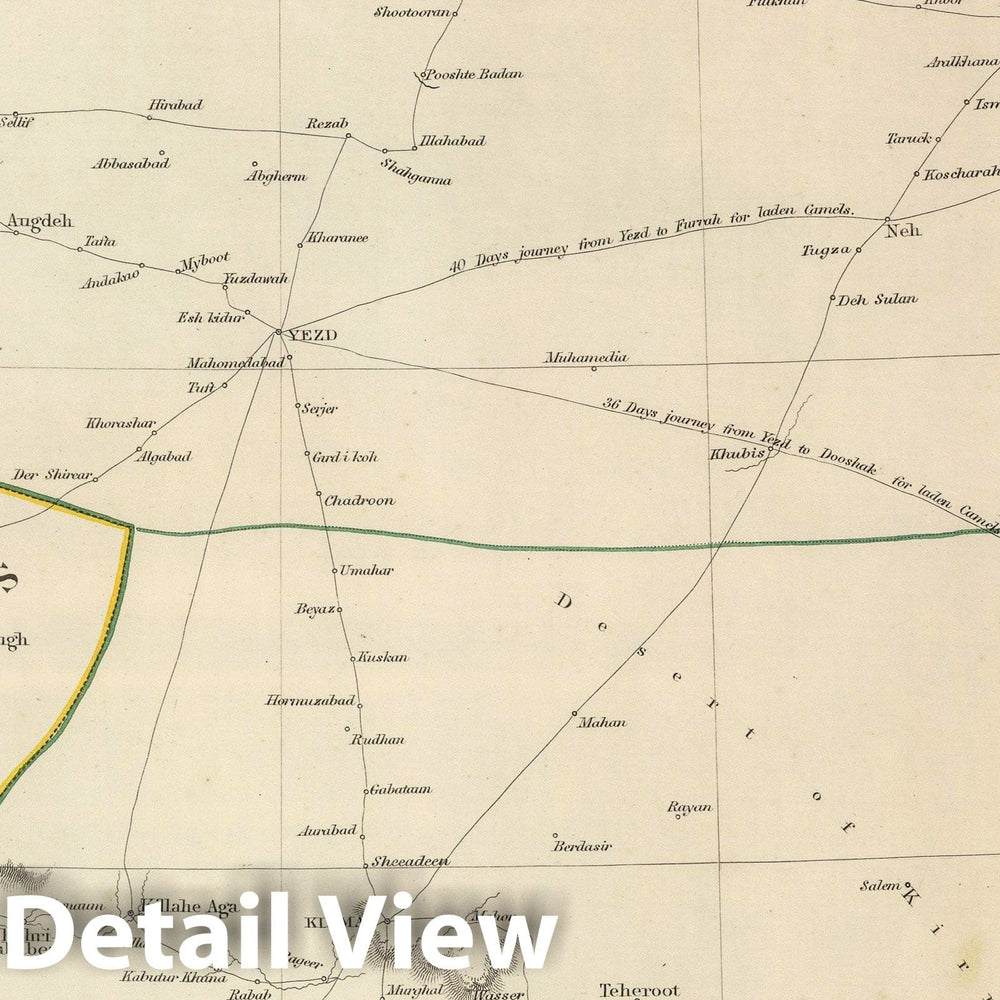 Historic Map : 1848 Eastern Persia. - Vintage Wall Art