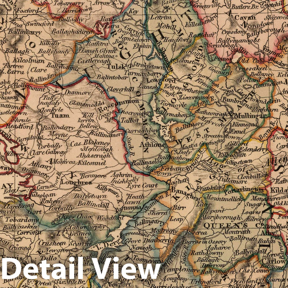 Historic Map : 1825 Ireland - Vintage Wall Art