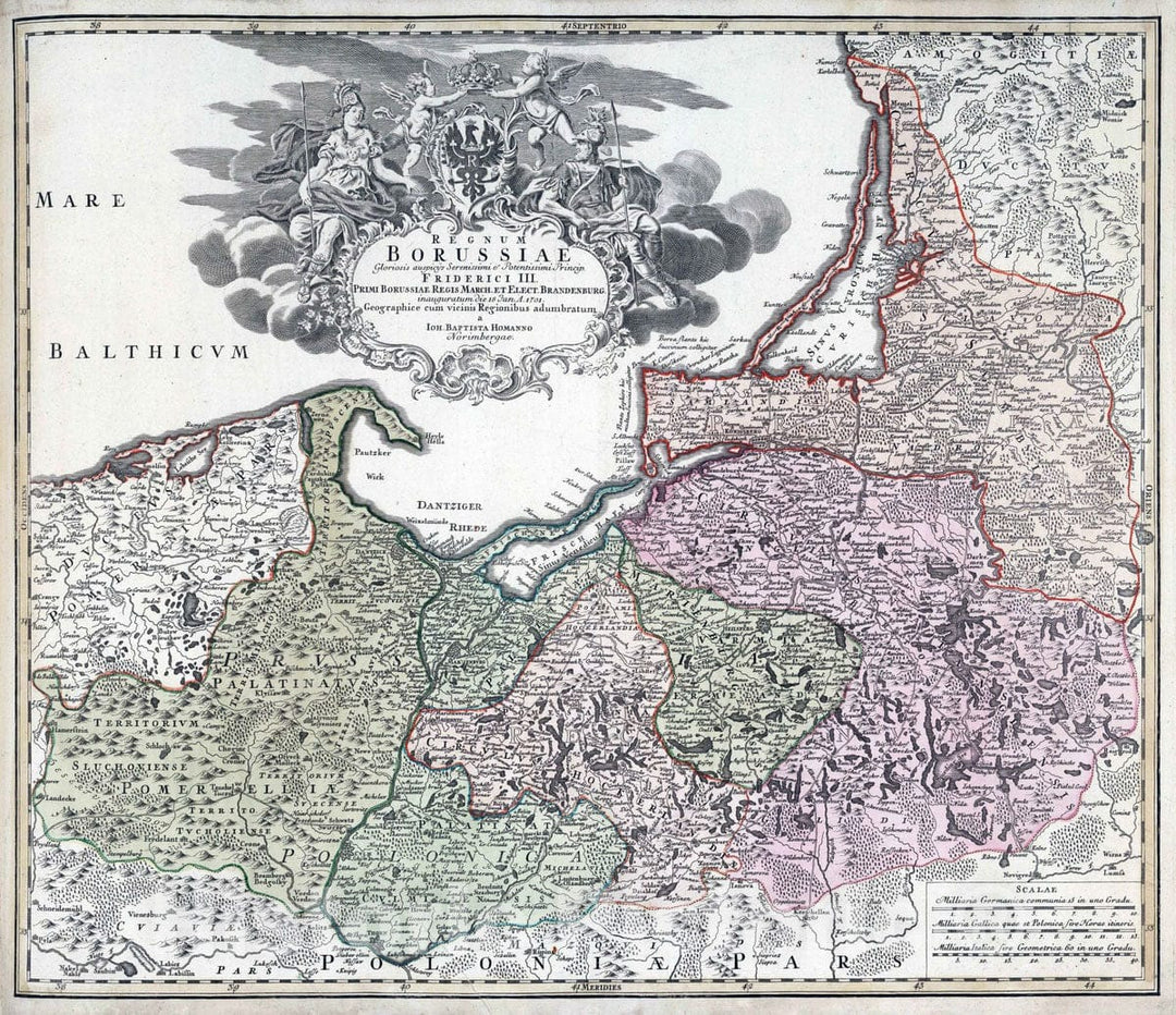 Historic Map : Poland, 1788 Regnum Borussiae. , Vintage Wall Art