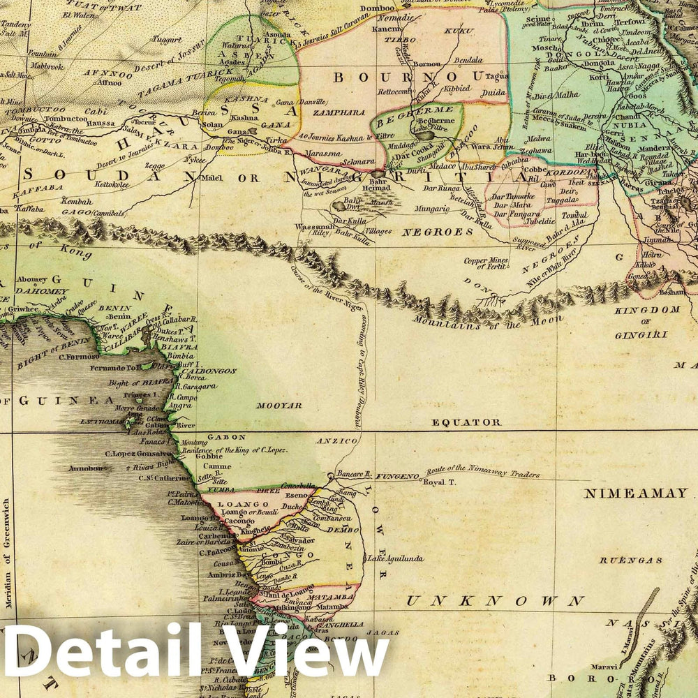 Historic Map : 1823 Africa. v2 - Vintage Wall Art