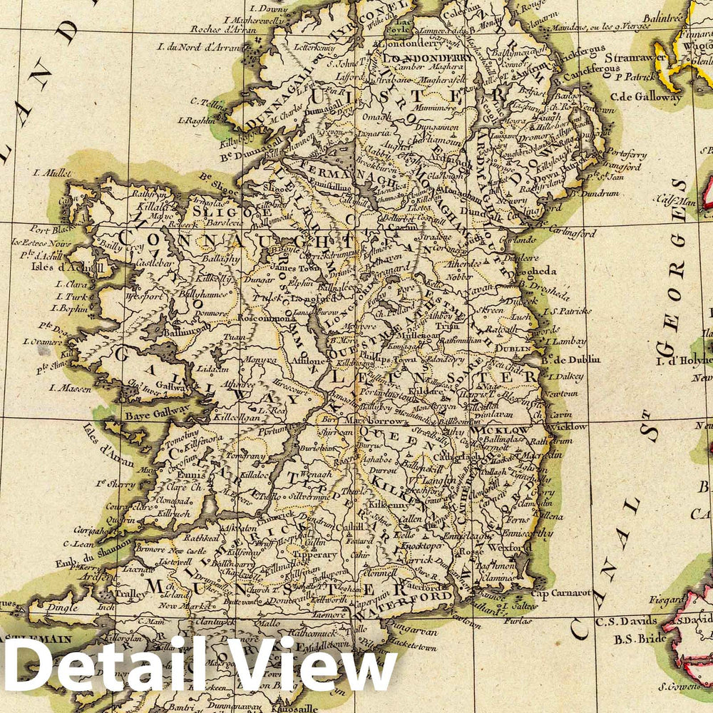 Historic Map : Scotland, 1787 Ecosse. , Vintage Wall Art