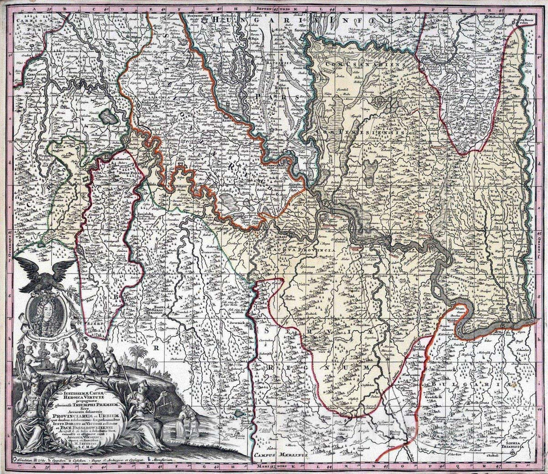 Historic Map : Serbia, 1788 Justissimae Causae Heroica Virtute. , Vintage Wall Art