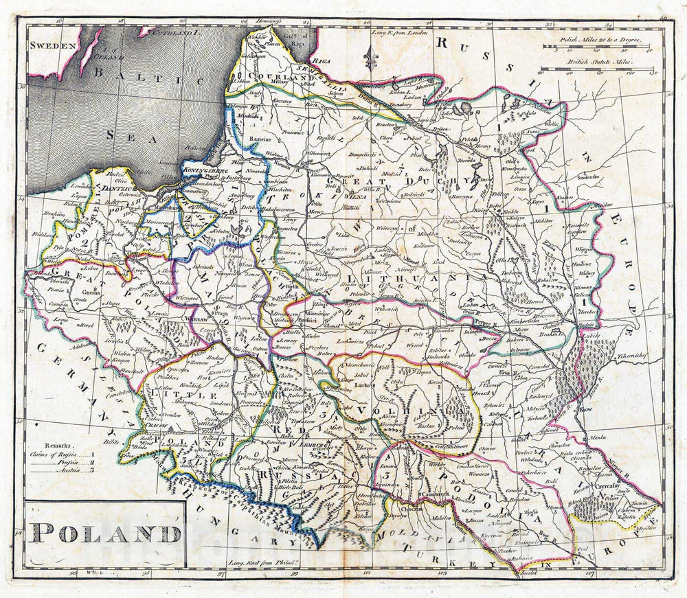 Historic Map - 1814 Poland. v1 - Vintage Wall Art