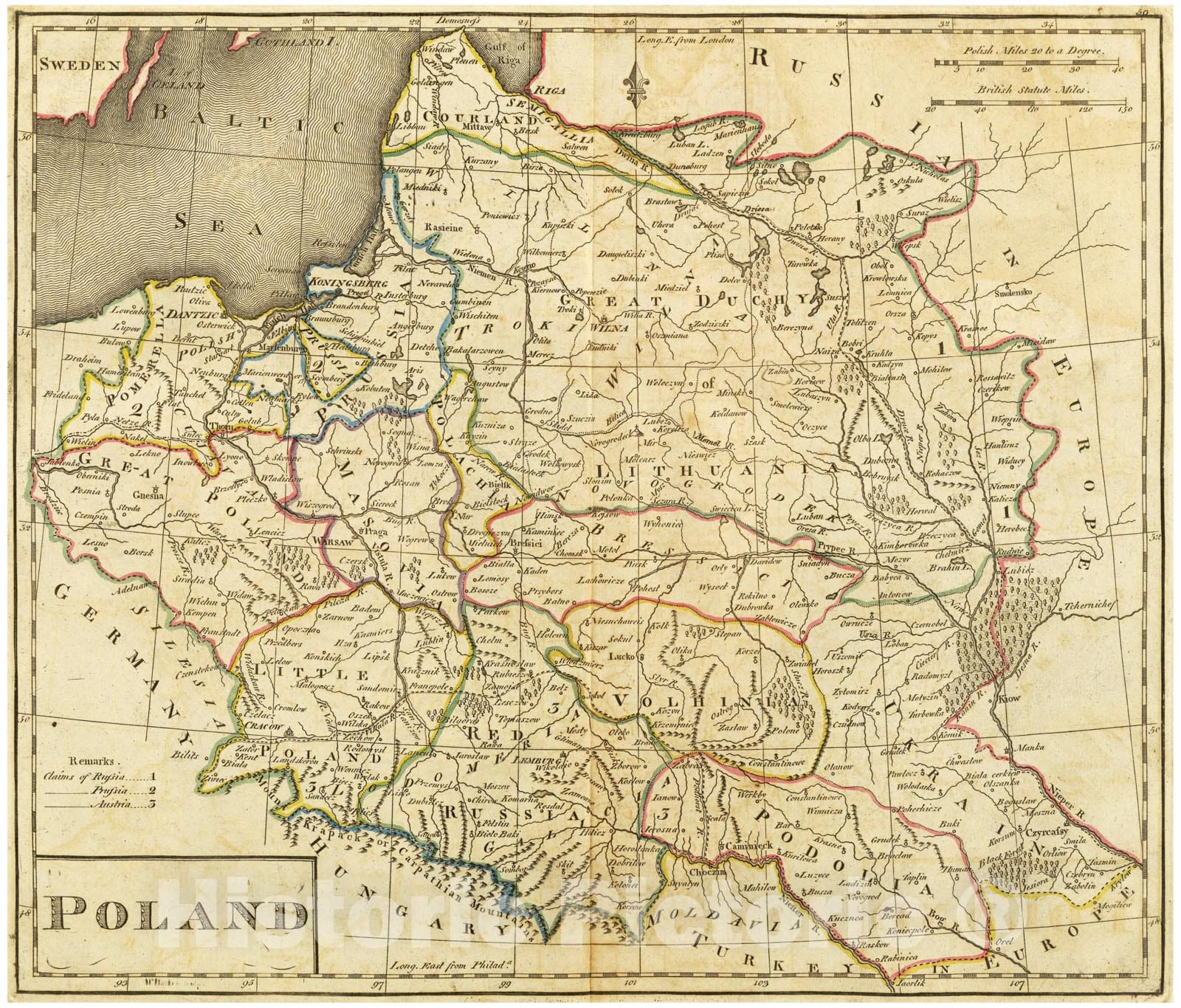 Historic Map - 1814 Poland. v1 - Vintage Wall Art