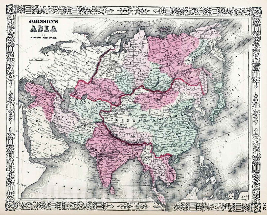 Historic Map : 1864 Asia v1 - Vintage Wall Art