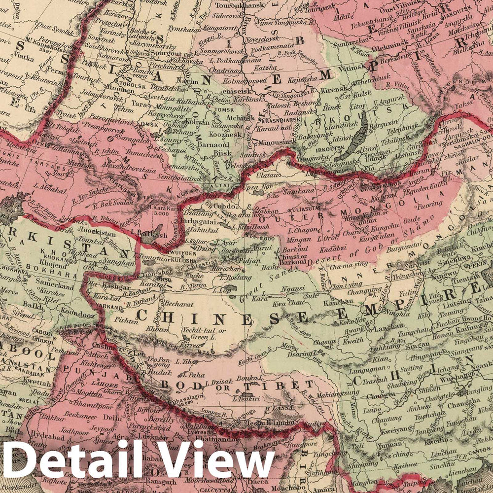 Historic Map : 1864 Asia v1 - Vintage Wall Art