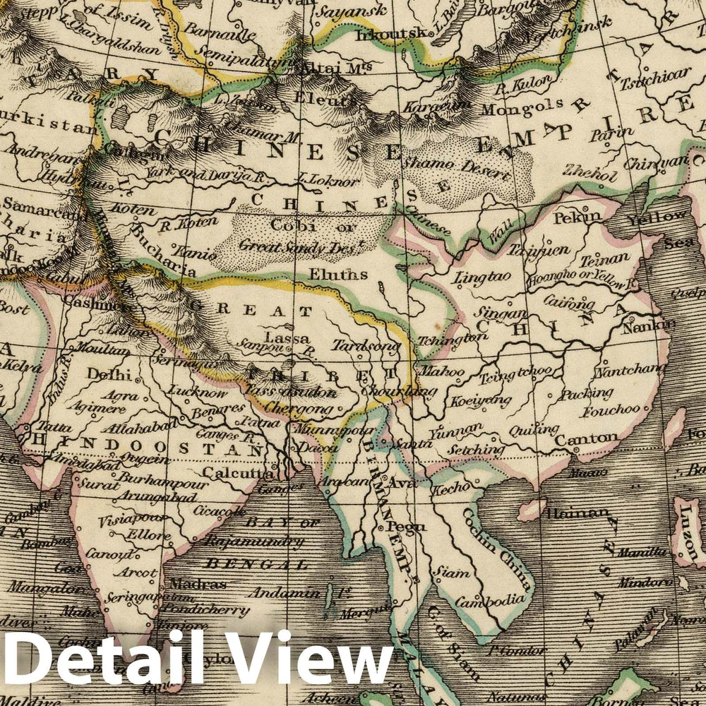 Historic Map : 1824 Asia - Vintage Wall Art