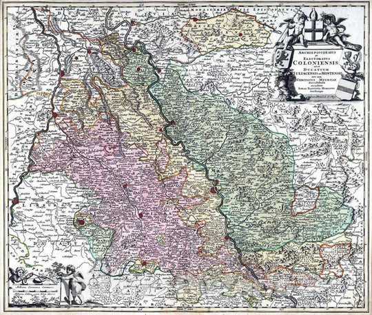 Historic Map : Germany, 1788 Archiepiscopatus et Electoratus Coloniensis ut et Ducatuum Juliacensis et Montensis. , Vintage Wall Art