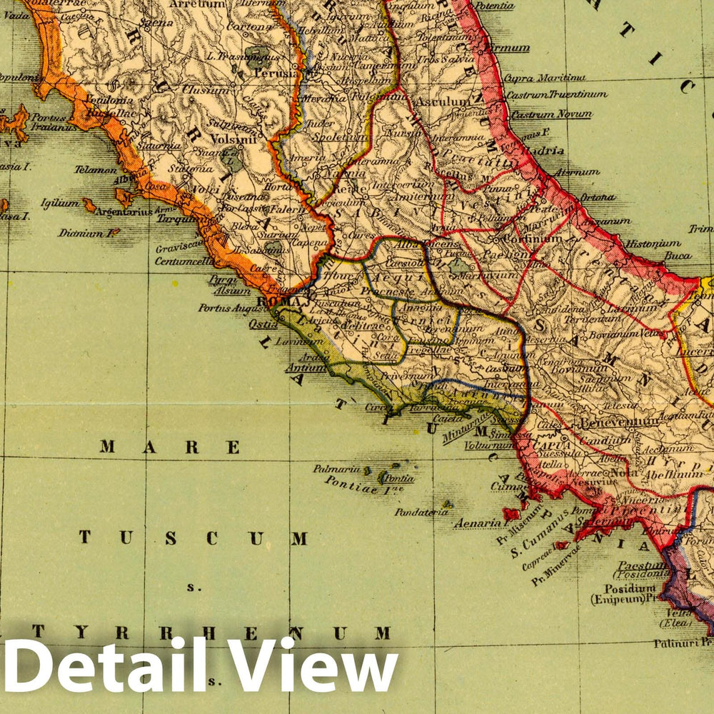 Historic Map : Italy; Slovenia, 1903 Italia. , Vintage Wall Art