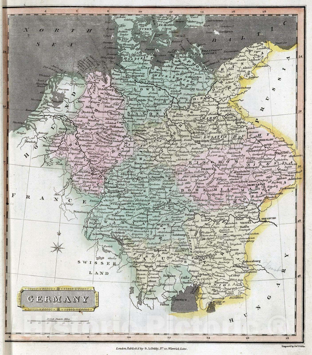 Historic Map : 1811 Germany. v1 - Vintage Wall Art