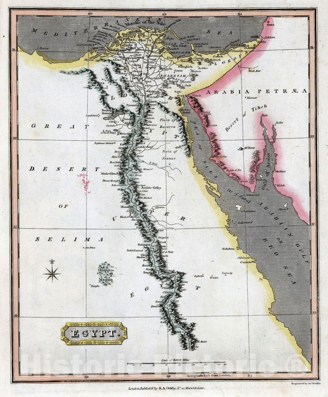 Historic Map : 1811 Egypt. - Vintage Wall Art