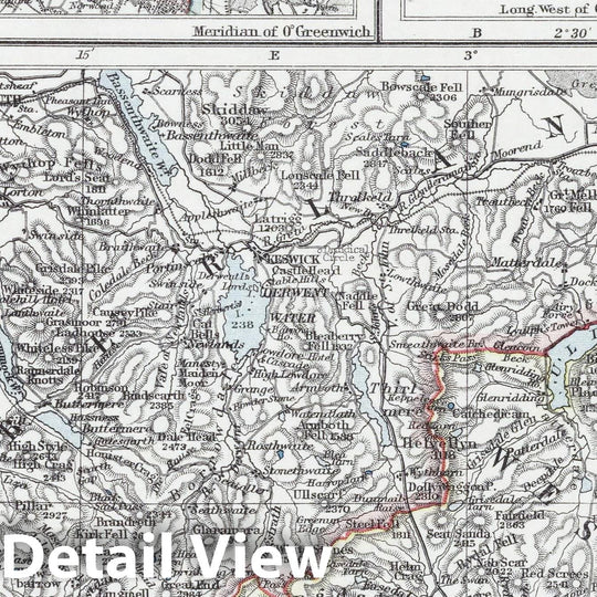 Historic Map : 1906 English Lake District. Environs of London. Channel Islands. - Vintage Wall Art