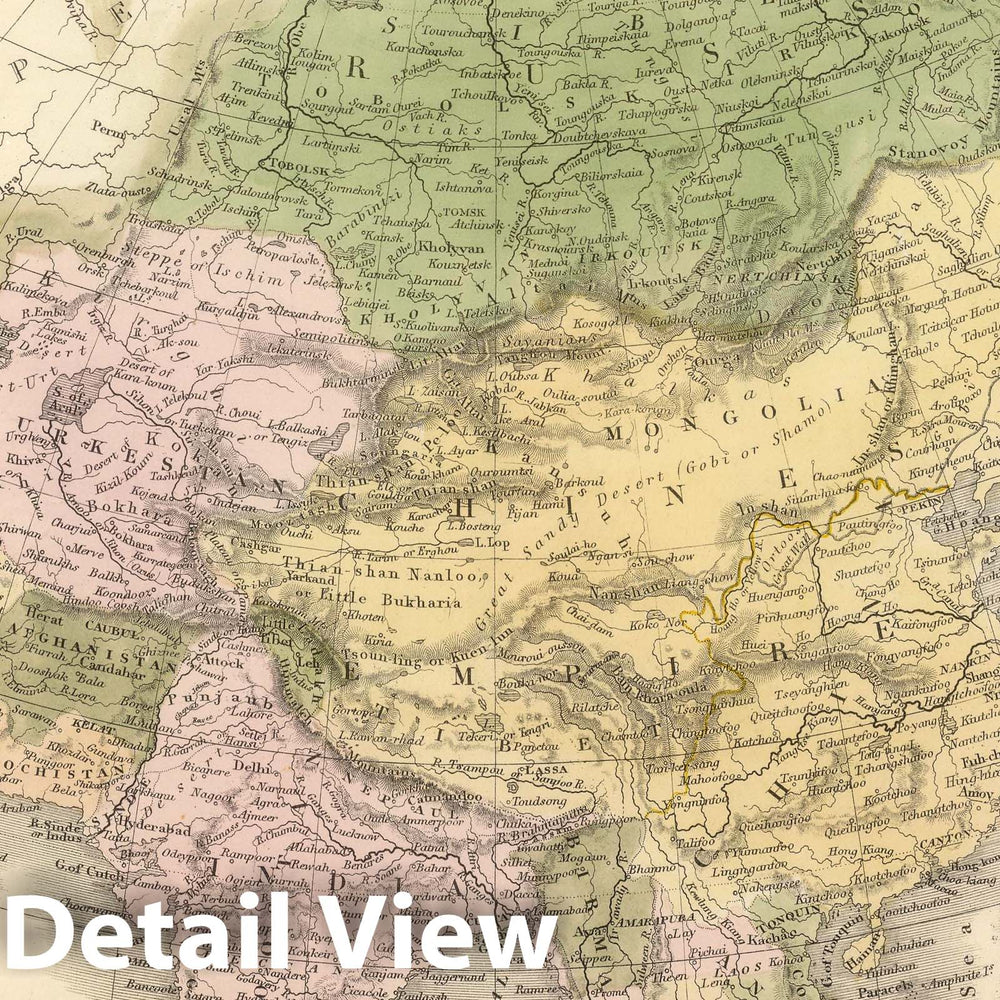 Historic Map : 1854 Asia. - Vintage Wall Art