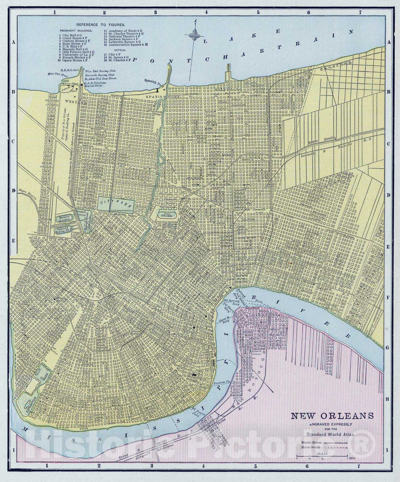 Historic Map : 1889 New Orleans. - Vintage Wall Art