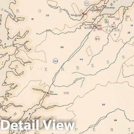 Historic Map : Statistical Atlas - 1881 Scotland to Illustrate the Criminal Condition of the People. - Vintage Wall Art