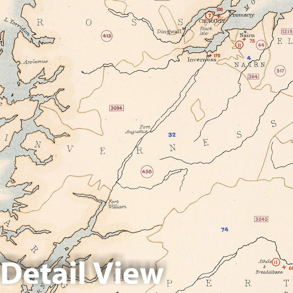 Historic Map : Statistical Atlas - 1881 Scotland to Illustrate the Pauperism of the People. - Vintage Wall Art