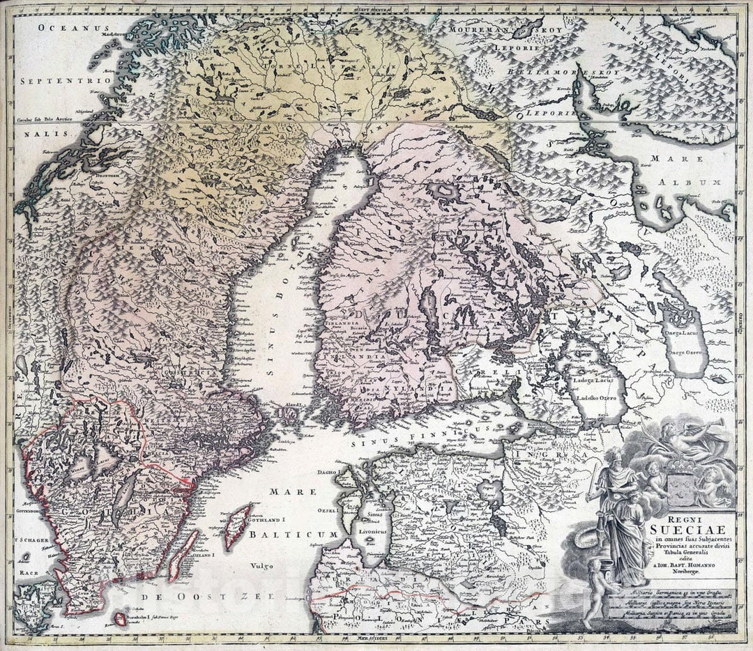 Historic Map : Sweden, 1788 Regni Sueciae. , Vintage Wall Art