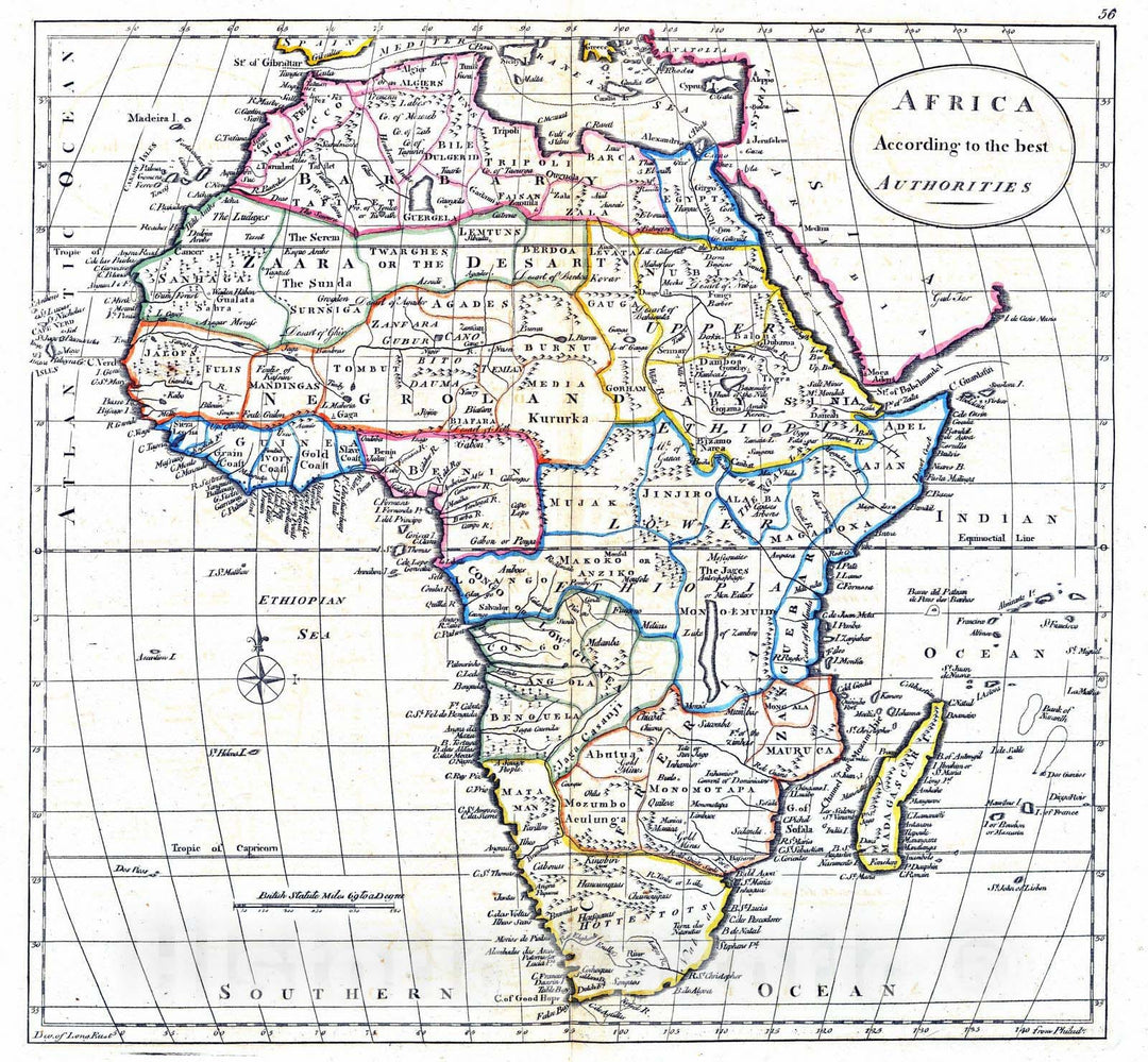 Historic Wall Map : 1814 Africa. v1 - Vintage Wall Art