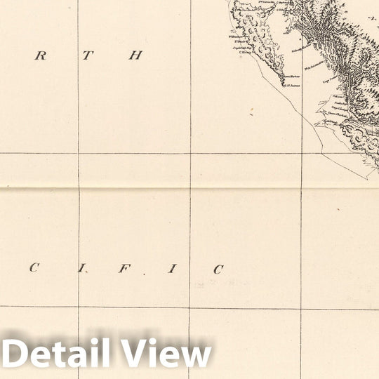 Historic Wall Map : 1798 Vancouver's Coast of Northwest America. - Vintage Wall Art