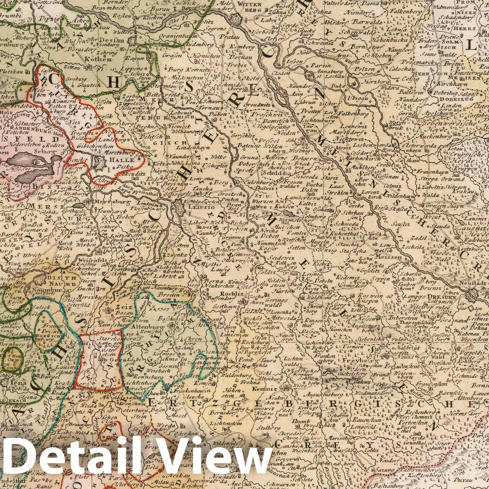 Historic Map : Germany, 1734 Circuli Supe Saxoniae Pars Meridionalis. , Vintage Wall Art