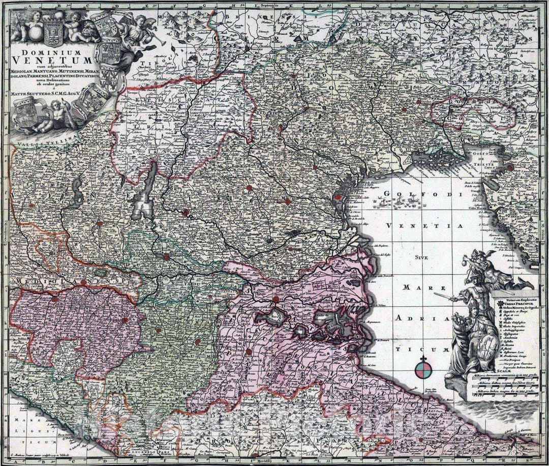 Historic Map : Italy, 1788 Dominium Venetum. , Vintage Wall Art