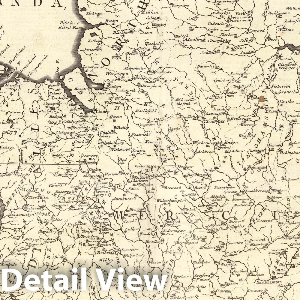 Historic Wall Map : England, 1697 Composite: Parte meridionale del Regno D'Inghilterra. Parte settentrionale del regno d'Inghilterra , Vintage Wall Art