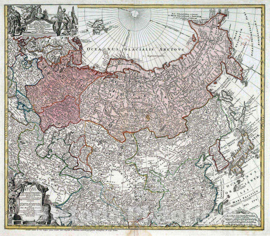 Historic Map : Russia, , Asia 1739 Imperii Russici et Tatariae Universae. v1 , Vintage Wall Art