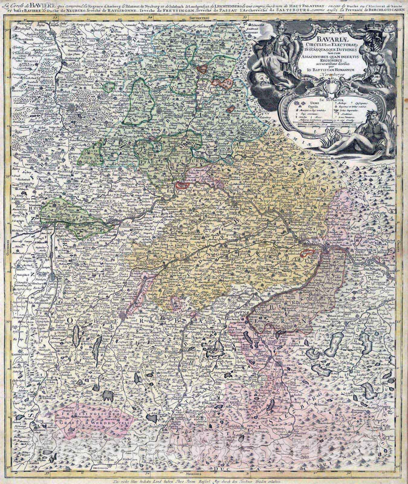 Historic Map : Germany, 1788 Bavariae. , Vintage Wall Art