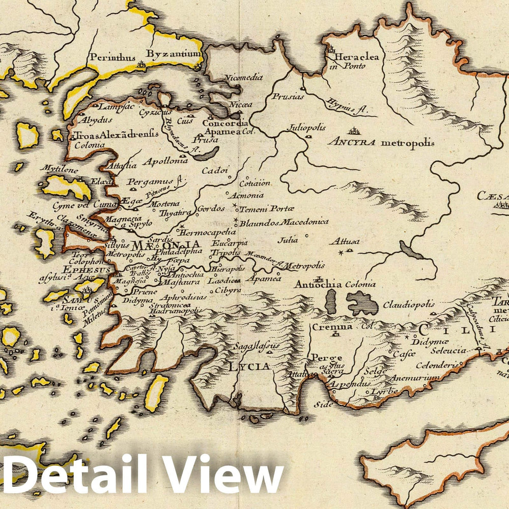 Historic Map : Greece; Turkey, Rome, Asia; Europe 1715 Colonia Romana, Tabula Geographica Provinciarum et Urbium. , Vintage Wall Art