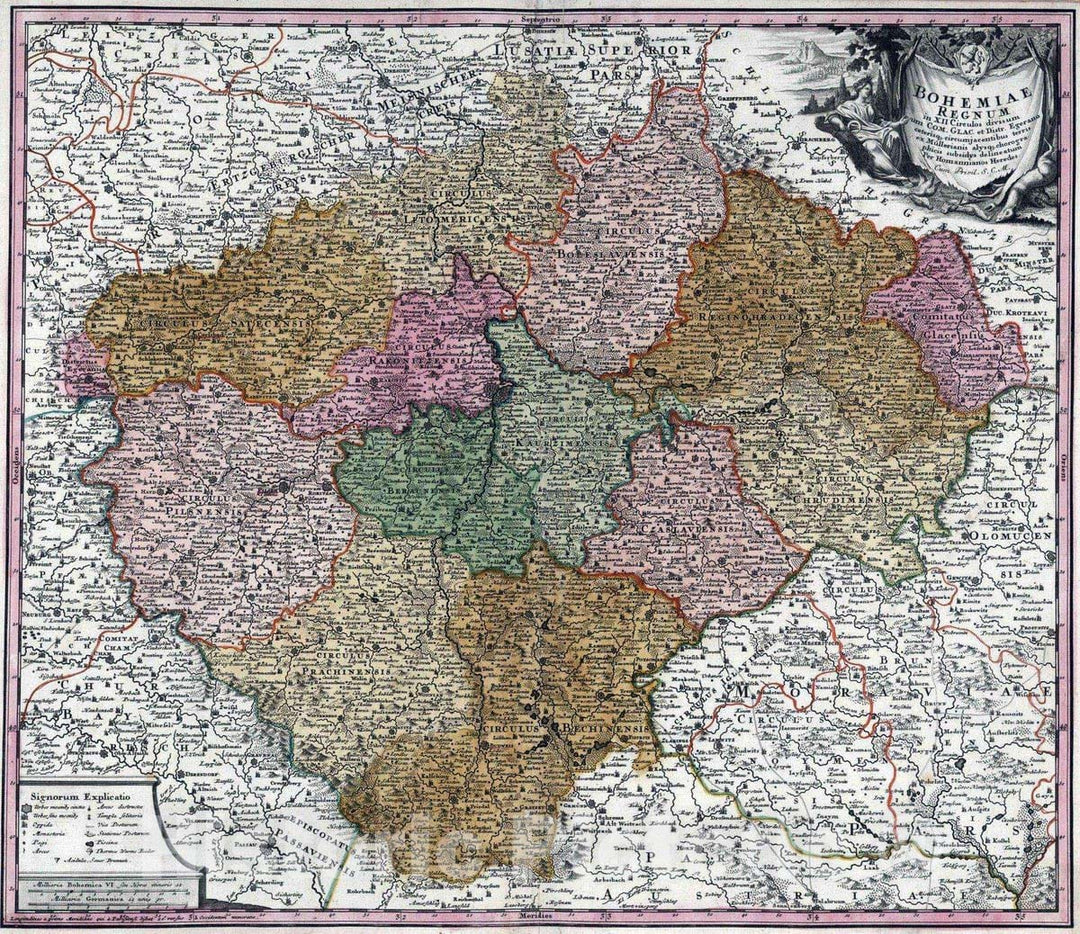 Historic Map : Czech Republic, 1788 Bohemiae Regnum. , Vintage Wall Art