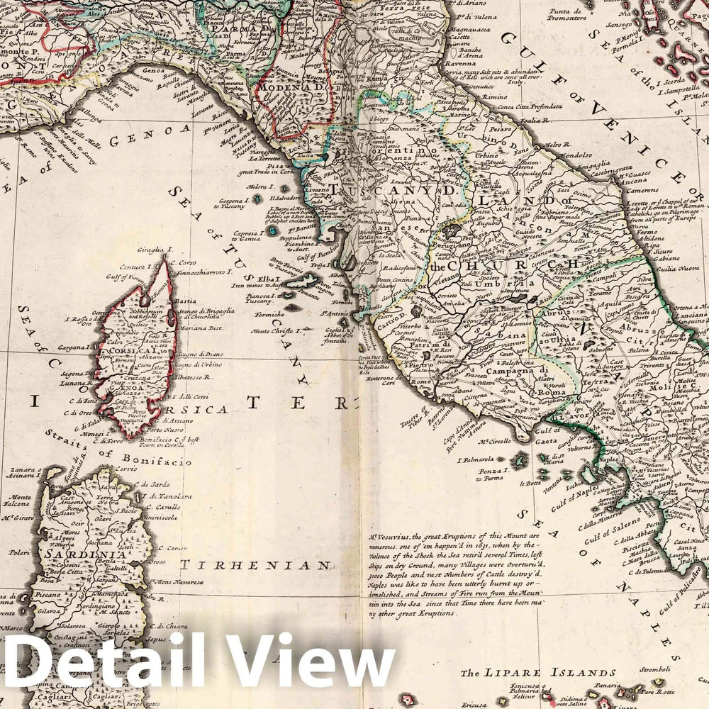 Historic Map : 1732 Italy. v1 - Vintage Wall Art