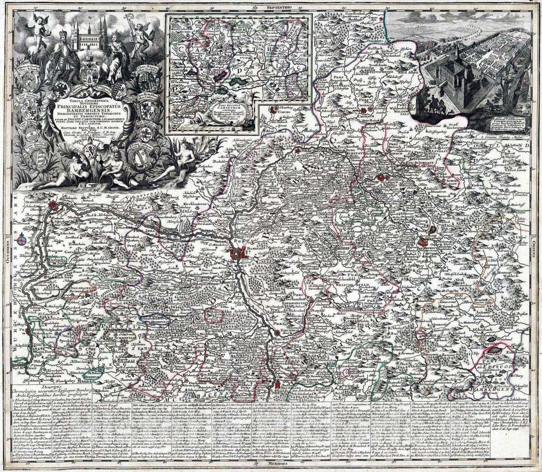 Historic Map : Germany, 1788 Principalis Episcopatus Bambergenis. , Vintage Wall Art