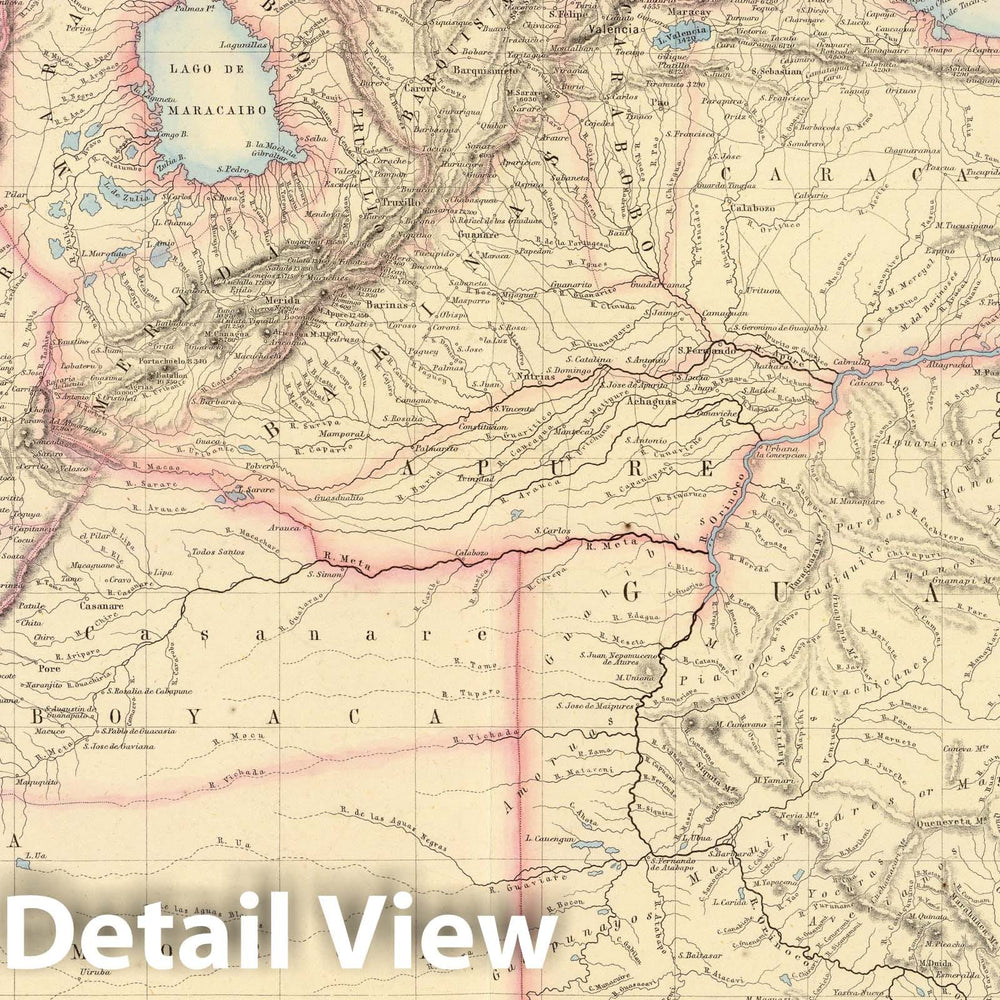 Historic Map : 1872 New Granada & Venezuela. - Vintage Wall Art