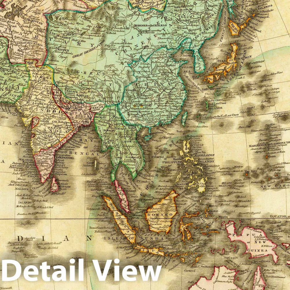 Historic Map : 1823 Asia. v1 - Vintage Wall Art