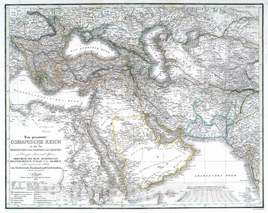 Historic Map : 1839 Ottoman Empire as the Possessions of the Pasha of Egypt. - Vintage Wall Art