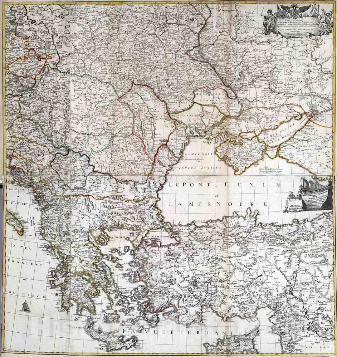 Historic Map : Ukraine, 1788 Carte exacte d'une Partie de l'Empire de Russie et de la Polone. , Vintage Wall Art