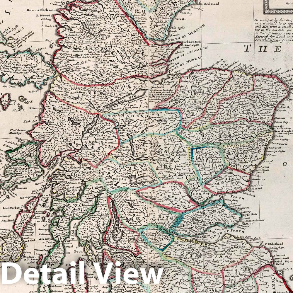 Historic Map : 1714 Scotland. - Vintage Wall Art