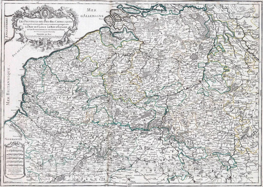 Historic Map : Netherlands, 1804 Les Provinces des Pay-Bas Catholiques. , Vintage Wall Art