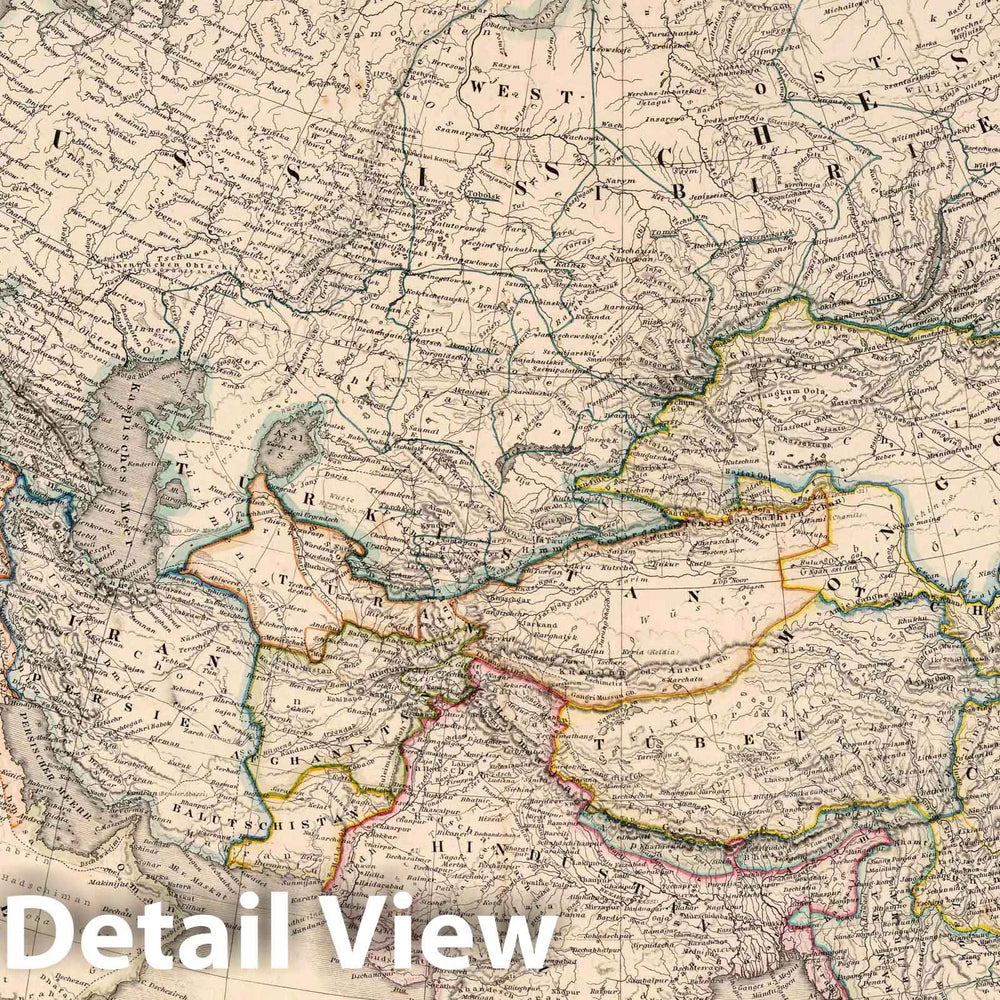 Historic Map : 1879 Asien. (Asia.) - Vintage Wall Art