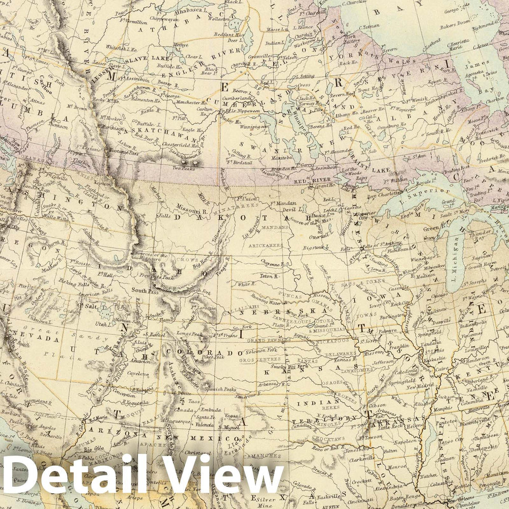 Historic Wall Map : 1872 North America. - Vintage Wall Art