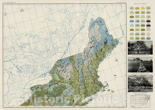 Historic Map : National Atlas - 1931 Soil Map of the United States, Section 1. Atlas of American Agriculture. - Vintage Wall Art