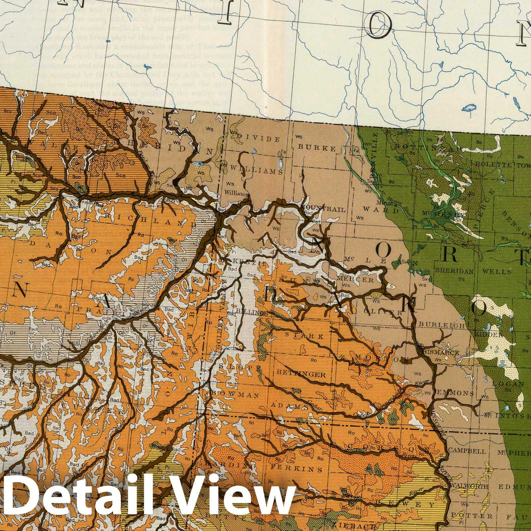 Historic Map : National Atlas - 1931 Soil Map of the United States, Section 3. Atlas of American Agriculture. - Vintage Wall Art