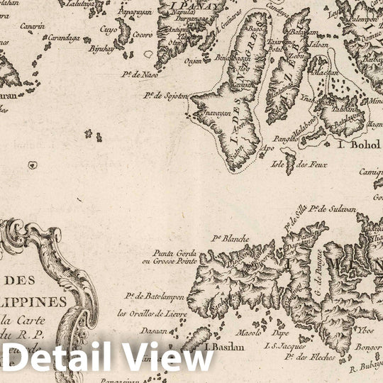 Historic Map : Philippines, , Asia 1764 Carte des Isles Philippines : Dressee sur la Carte Espagnole du R.P. Murillo de Velarde. 2 e. Feuille. , Vintage Wall Art